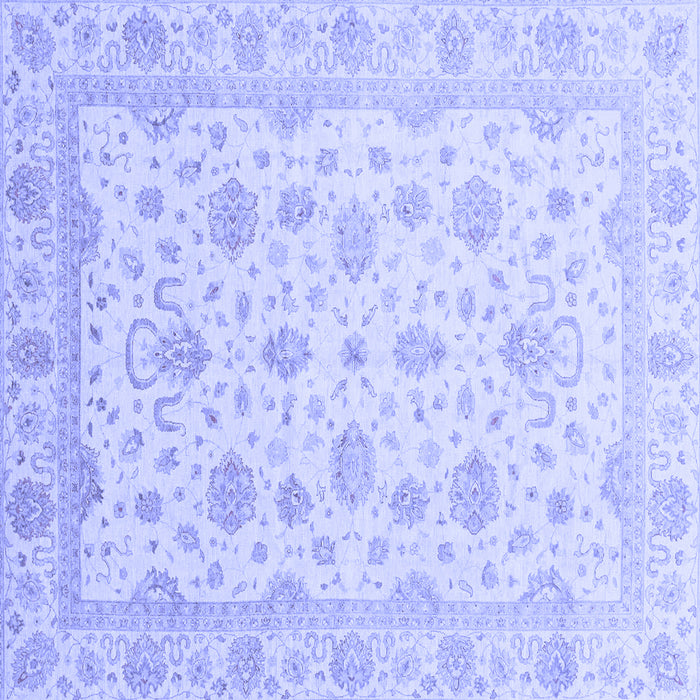 Square Oriental Blue Traditional Rug, abs4058blu
