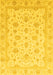 Machine Washable Oriental Yellow Traditional Rug, wshabs4058yw