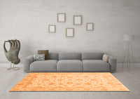 Machine Washable Oriental Orange Traditional Rug, wshabs4058org