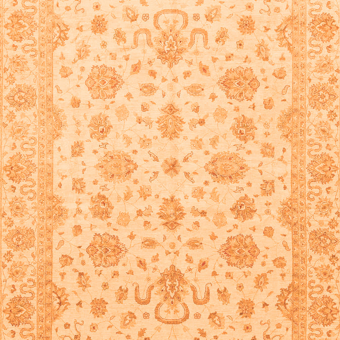Machine Washable Oriental Orange Traditional Area Rugs, wshabs4058org