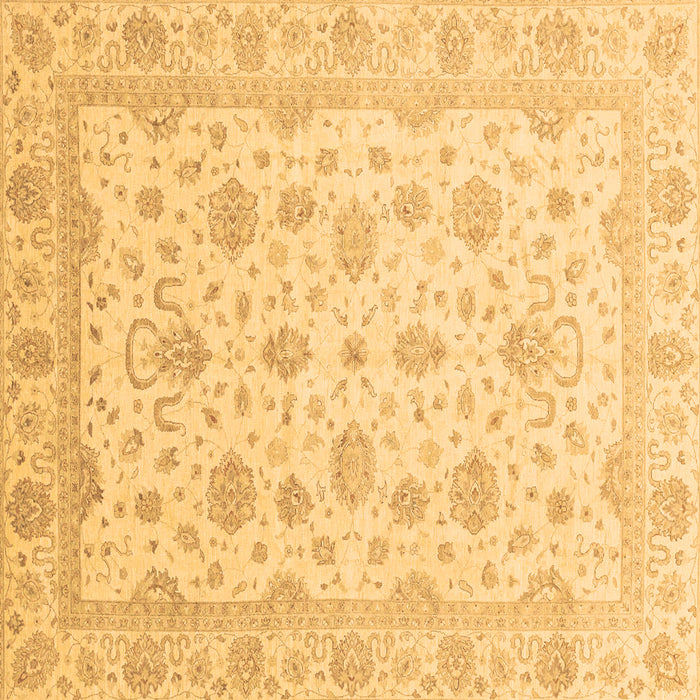Square Machine Washable Oriental Brown Traditional Rug, wshabs4058brn