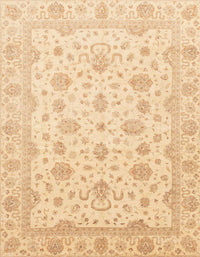 Machine Washable Abstract Brown Gold Rug, wshabs4058