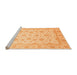 Sideview of Machine Washable Oriental Orange Traditional Area Rugs, wshabs4058org