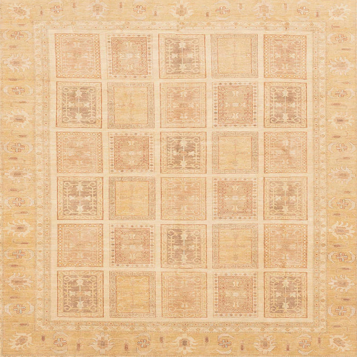 Square Abstract Yellow Modern Rug, abs4059