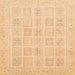 Square Abstract Yellow Modern Rug, abs4059