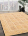 Machine Washable Abstract Yellow Rug in a Family Room, wshabs4059