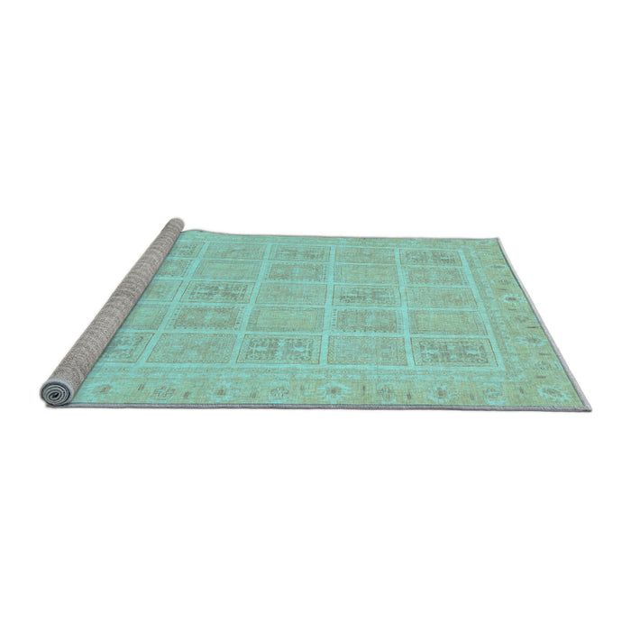 Sideview of Machine Washable Abstract Light Blue Modern Rug, wshabs4059lblu