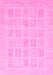 Machine Washable Abstract Pink Modern Rug, wshabs4059pnk