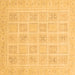 Square Abstract Brown Modern Rug, abs4059brn