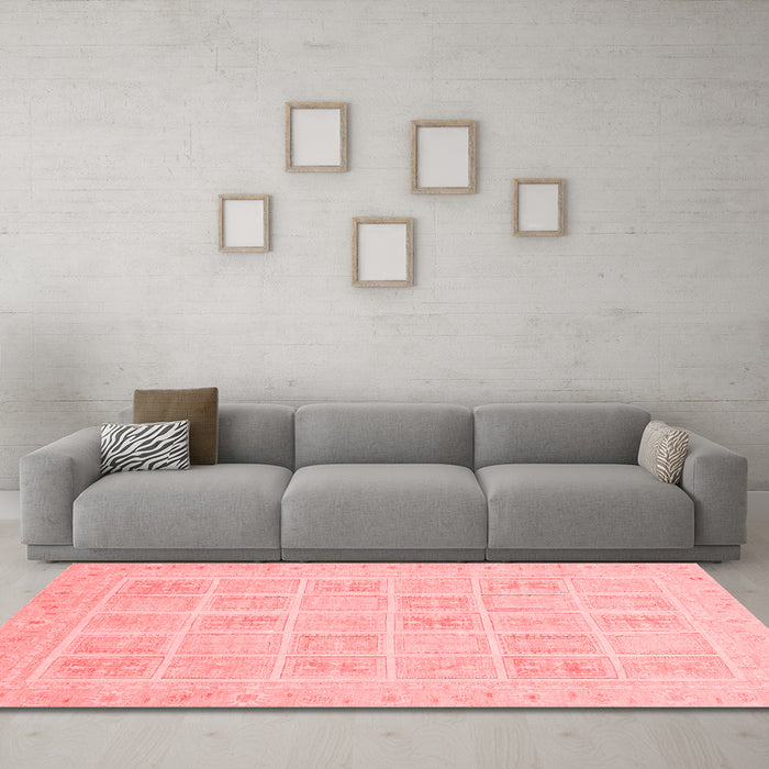 Modern Red Washable Rugs