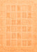 Machine Washable Abstract Orange Modern Area Rugs, wshabs4059org