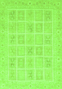 Abstract Green Modern Rug, abs4059grn