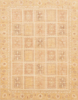 Machine Washable Abstract Yellow Rug, wshabs4059