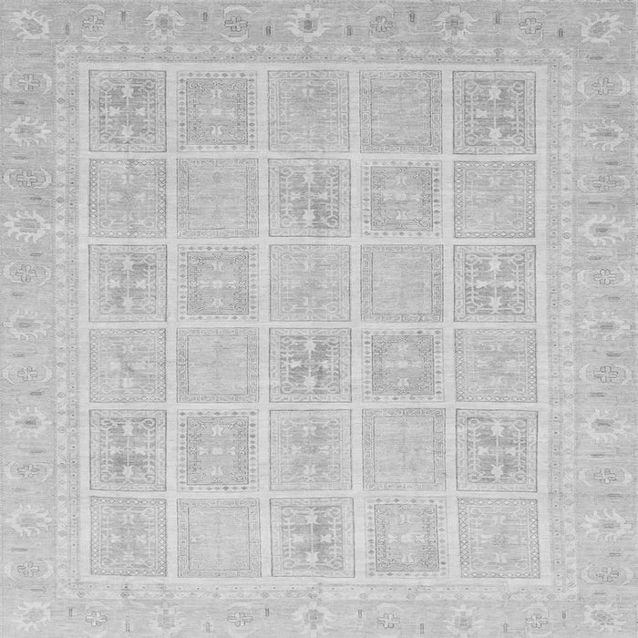 Square Abstract Gray Modern Rug, abs4059gry