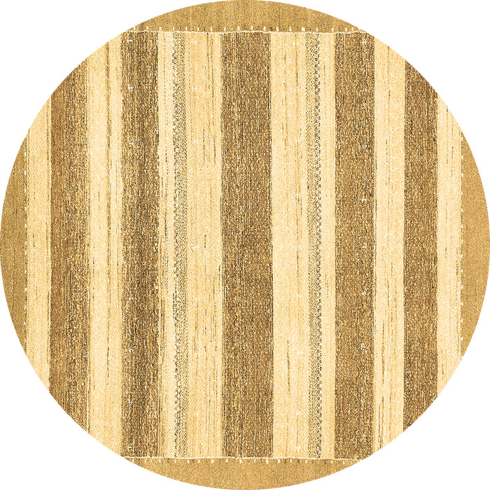 Round Solid Brown Modern Rug, abs405brn