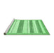 Sideview of Machine Washable Solid Emerald Green Modern Area Rugs, wshabs405emgrn