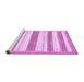 Sideview of Machine Washable Solid Purple Modern Area Rugs, wshabs405pur