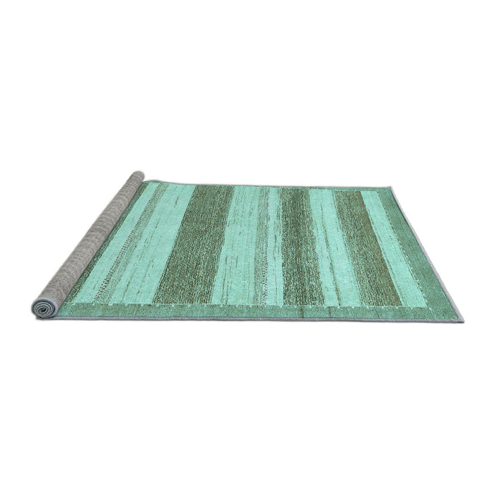 Sideview of Machine Washable Solid Light Blue Modern Rug, wshabs405lblu