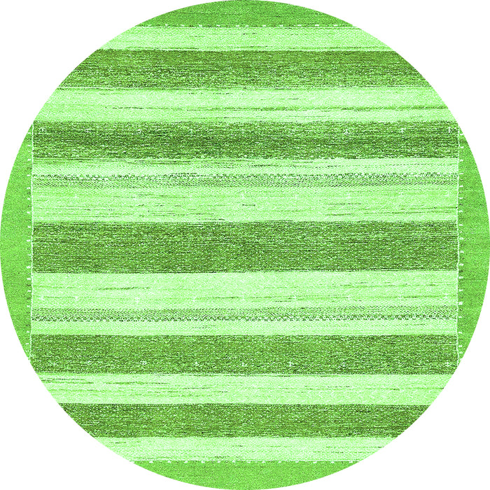 Round Solid Green Modern Rug, abs405grn