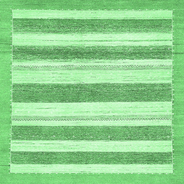 Square Machine Washable Solid Emerald Green Modern Area Rugs, wshabs405emgrn