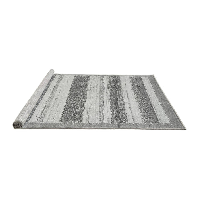 Sideview of Machine Washable Solid Gray Modern Rug, wshabs405gry