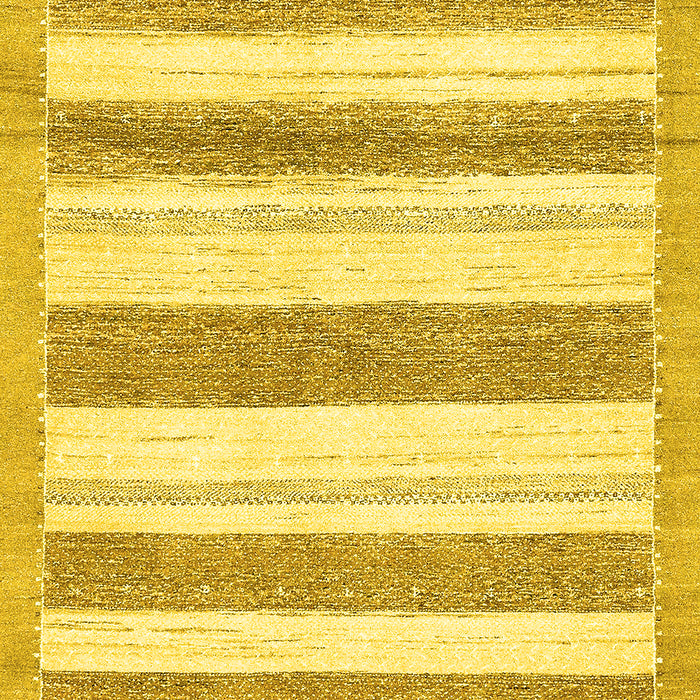 Machine Washable Solid Yellow Modern Rug, wshabs405yw