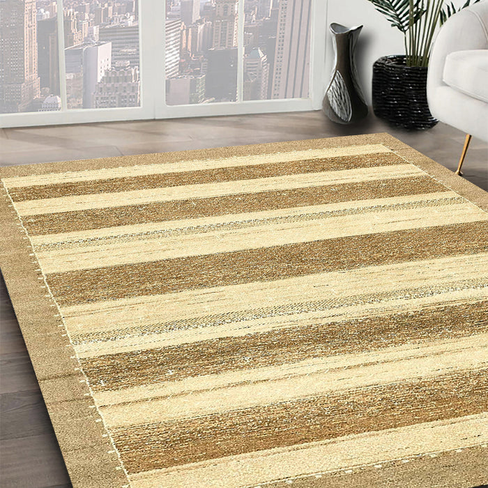 Machine Washable Abstract Sun Yellow Rug in a Family Room, wshabs405