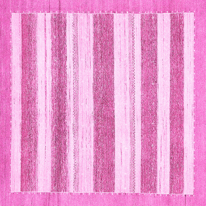 Square Solid Pink Modern Rug, abs405pnk