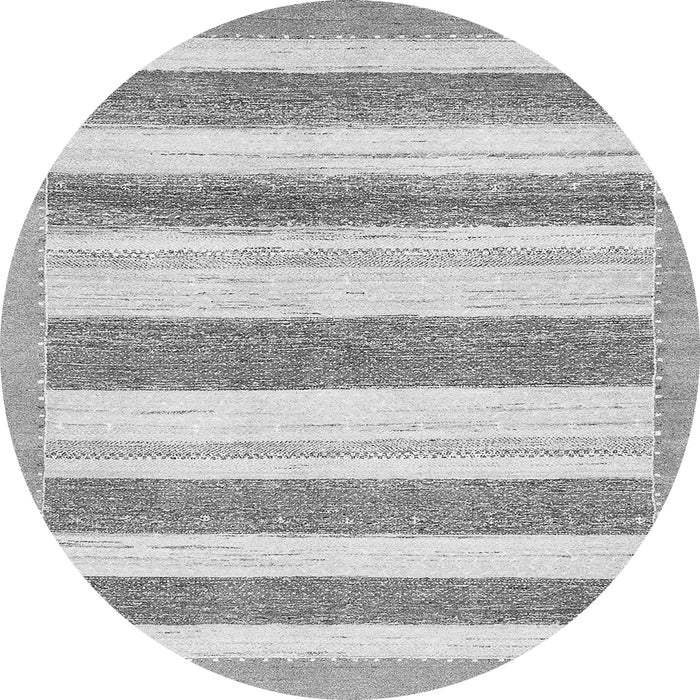 Round Solid Gray Modern Rug, abs405gry