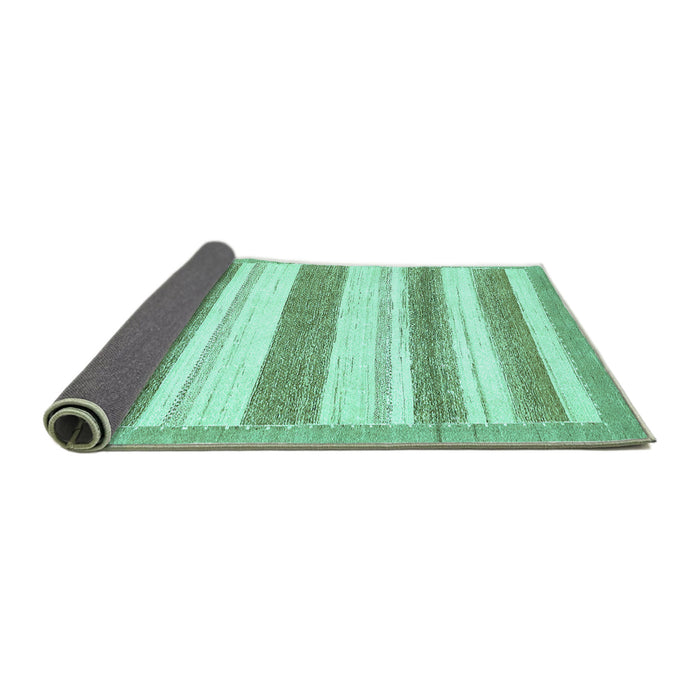 Sideview of Solid Turquoise Modern Rug, abs405turq