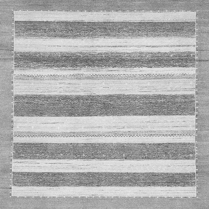 Square Machine Washable Solid Gray Modern Rug, wshabs405gry