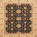 Square Machine Washable Abstract Sangria Brown Rug, wshabs4060