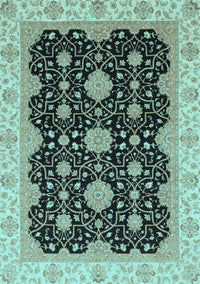 Oriental Light Blue Traditional Rug, abs4060lblu