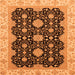 Square Machine Washable Oriental Orange Traditional Area Rugs, wshabs4060org