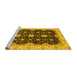 Sideview of Machine Washable Oriental Yellow Traditional Rug, wshabs4060yw