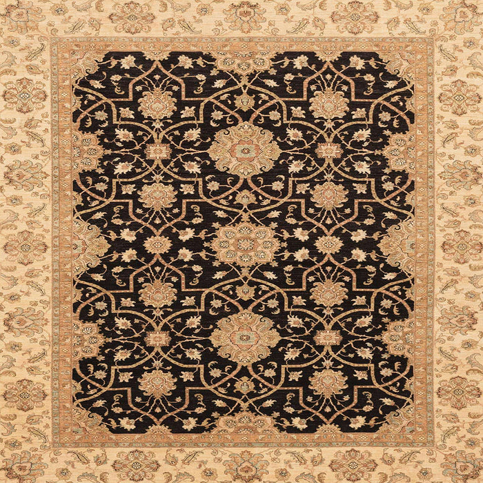 Square Abstract Sangria Brown Oriental Rug, abs4060