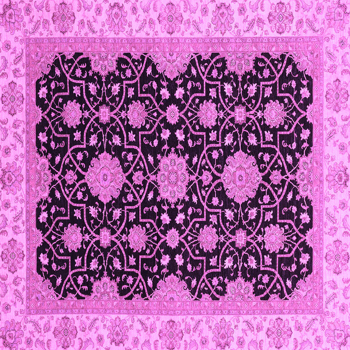 Square Machine Washable Oriental Purple Traditional Area Rugs, wshabs4060pur