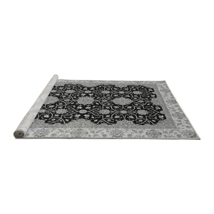 Sideview of Machine Washable Oriental Gray Traditional Rug, wshabs4060gry