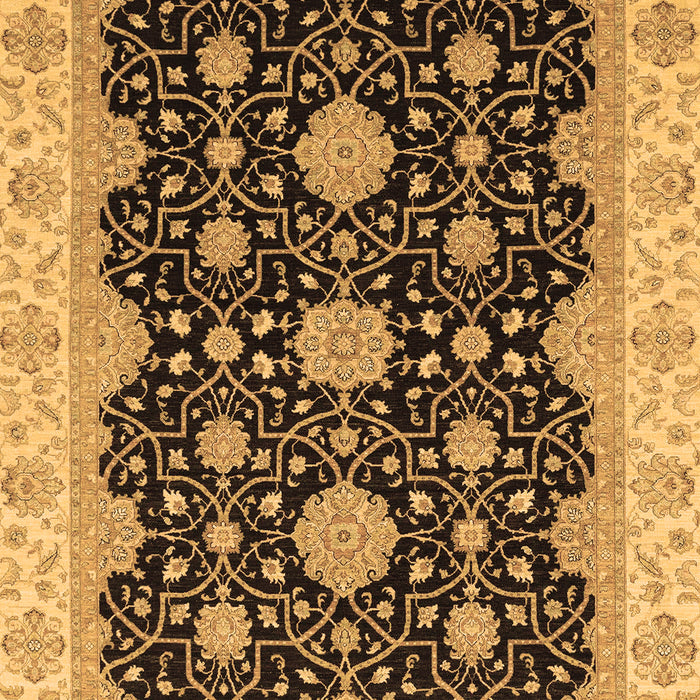 Machine Washable Oriental Brown Traditional Rug, wshabs4060brn