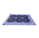 Sideview of Machine Washable Oriental Blue Traditional Rug, wshabs4060blu