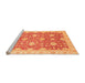 Sideview of Machine Washable Oriental Orange Traditional Area Rugs, wshabs4061org