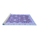 Sideview of Machine Washable Oriental Blue Traditional Rug, wshabs4061blu