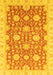 Machine Washable Oriental Yellow Traditional Rug, wshabs4061yw