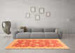 Machine Washable Oriental Orange Traditional Area Rugs in a Living Room, wshabs4061org