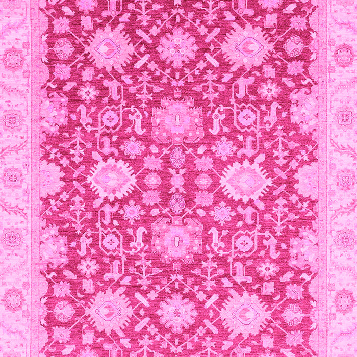 Machine Washable Oriental Pink Traditional Rug, wshabs4061pnk