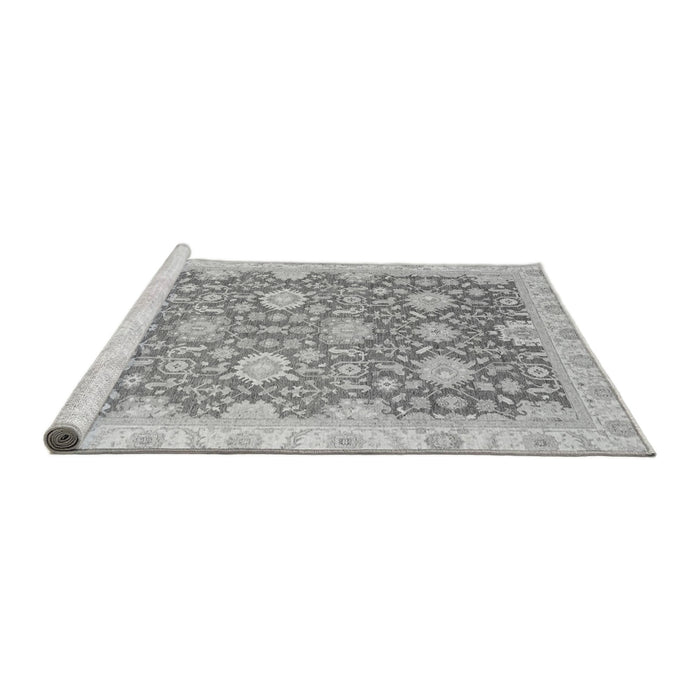 Sideview of Machine Washable Oriental Gray Traditional Rug, wshabs4061gry
