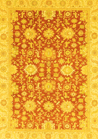 Oriental Yellow Traditional Rug, abs4061yw