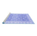 Sideview of Machine Washable Oriental Blue Traditional Rug, wshabs4062blu