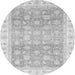 Round Oriental Gray Traditional Rug, abs4062gry