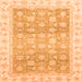 Square Oriental Orange Traditional Rug, abs4062org